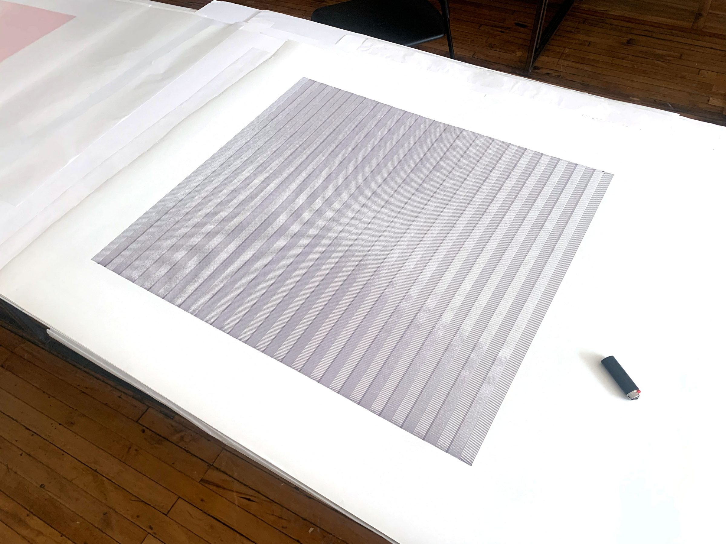 Silver plotter drawing by Lauren Thorson